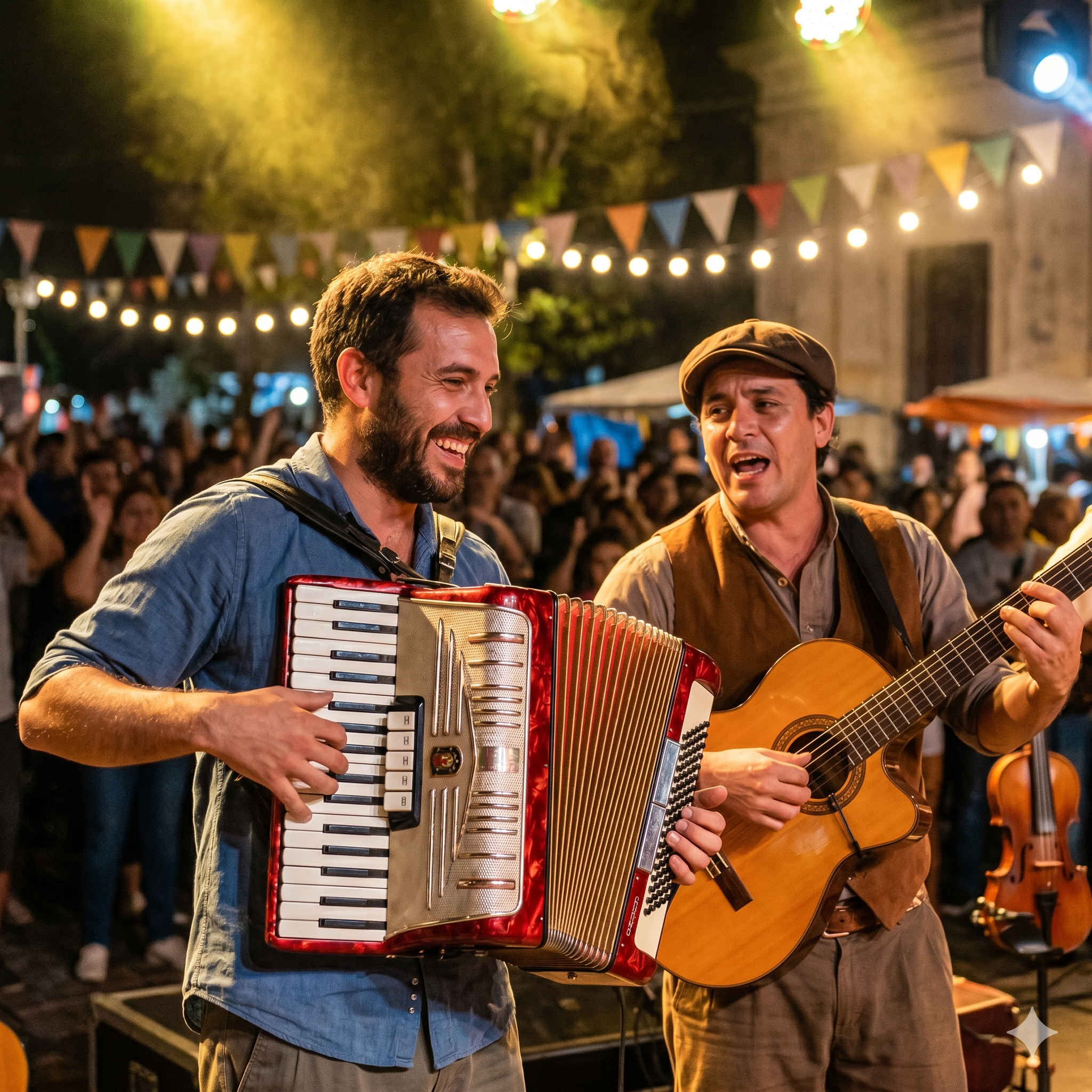 Música en vivo en una peña